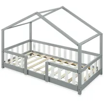 [en.casa] Kinderbett Treviolo 80 x 160 cm Kiefer grau/weiß