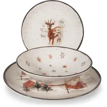 H&H Fairytale Charm Tischservice 18-tlg. Wintermotive