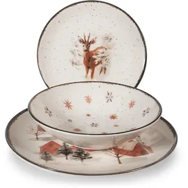 H&H Fairytale Charm Tischservice 18-tlg. Wintermotive