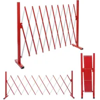 Mendler Absperrgitter HWC-B34, Scherengitter Zaun Schutzgitter ausziehbar, Alu rot-weiß ~ Höhe 103cm, Breite 32-265cm