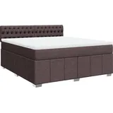 vidaXL Boxspringbett 180 x 200 cm Dunkelbraun