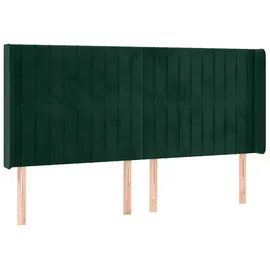 vidaXL Boxspringbett 180 x 200 cm Dunkelgrün