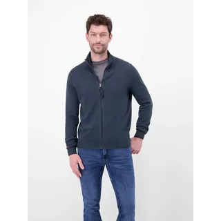 Lerros "Strickjacke mit Stehkragen in 2-Tone-Optik", Herren, Gr. M, classic navy, 100% Baumwolle, Strickjacken Strickjacke