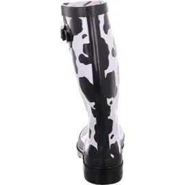 Bockstiegel Regenstiefel KUH schwarz/weiß Gr. 40