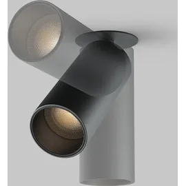 Maytoni Einbauleuchte 3 rund schwarz Aluminium