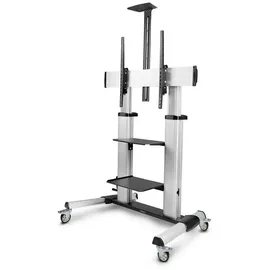 Startech TV Rollwagen 75,5 cm Grau/Schwarz Aluminium/Kunststoff/Stahl