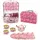 Magni Tea set in suitcase, - pink flowers