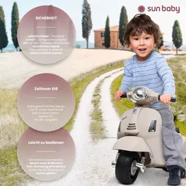 SUN BABY Vespa Kinderroller Elektroroller Weiß (Weiß)