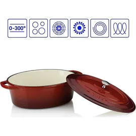 Kela Calido Bräter 36 x 29 cm oval rot