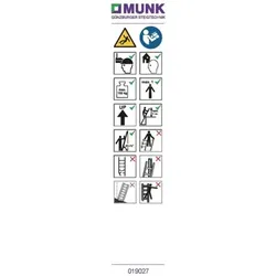 Hinweis-Aufkleber für Montagetritt Aufkleber 19301