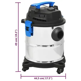 vidaXL 1200 W 20 L Silbern