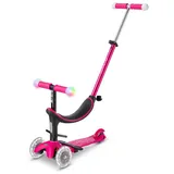Micro Mobility Micro Mini2Grow Deluxe Magic LED Kinder Dreiradroller Pink