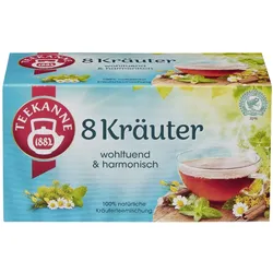Teekanne Kräutertee 8 Kräuter 20 Teebeutel (40g)