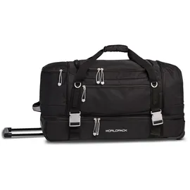 Worldpack Rollenreisetasche Worldpack, große Reisetasche mit Rollen und Griff, Schwarz
