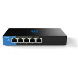 Linksys LN2305 - Netwerk Switch - Unmanaged - 2500 Mbps - 5-Poorten (LN2305-KE) (5 Ports), Netzwerk Switch, Blau, Schwarz