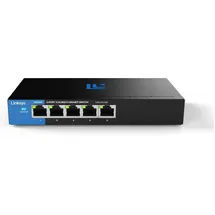 Linksys LN2305 - Netwerk Switch - Unmanaged - 2500 Mbps - 5-Poorten (LN2305-KE) (5 Ports), Netzwerk Switch, Blau, Schwarz