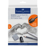 Faber-Castell 114006 Kohlestift 5 Stück(e) Schwarz