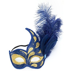 Maske "Venezia", blau/gold