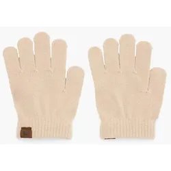 Strick-Handschuhe - Damen - beige