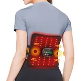 Multifunktionale Rotlicht-massagematte Mit Digitalanzeige, Controller, Led-rotlichttherapie Mit Vibration, Kabellose Heiz-vibrationsmatte Mit Usb-aufladung
