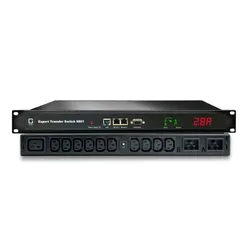 GUDE 8801-3 Expert Transfer Switch 16A  1x IEC C19, 6x IEC C13 (4xFuse), Netzwerk