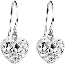 Nenalina Herz Ohrhänger Kristalle 925 Silber OneSize Damen 