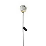 Dehner Solarleuchte Kunststoff/Metall Ø11/H130 cm 1er Set gold/transparent