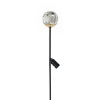 Dehner Solarleuchte Kunststoff/Metall Ø11/H130 cm 1er Set gold/transparent