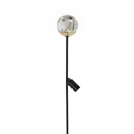 Dehner Solarleuchte Kunststoff/Metall Ø11/H130 cm 1er Set gold/transparent