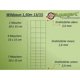 Aquagart Weidezaun 30 x 150 cm Grau/Stahl