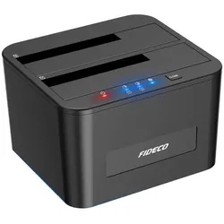 FIDECO YPZ04S2, HDD/SSD Dockingstation mit Klon-Funktion, SATA, USB 3.0