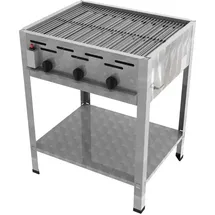 ChattenGlut Gasbräter 3-flammig 650 x 530 x 800 cm Edelstahl inkl. Rost