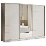 masseno Schwebetürenschrank PINA 250 x 205 x 58 cm Kaschmir/Beige