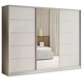masseno Schwebetürenschrank PINA 250 x 205 x 58 cm Kaschmir/Beige