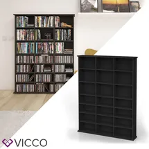 Vicco Medienregal Jukebox Regalwand Schwarz