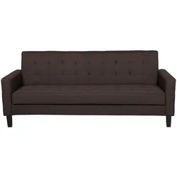 3-Sitzer Schlafsofa dunkelbraun mit Stauraum VEHKOO