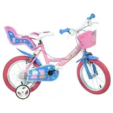 FAHRRAD KINDER PEPPA PIG 14 zoll MÄDCHEN 3 4 5 6 7 JAHRE 95 -127 cm DINO BIKES