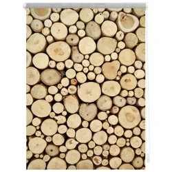 Lichtblick Rollo, ‎‎Klemmfix, 100x150 cm‎, Holzstapel - braun