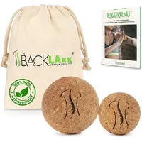 BACKLAxx Massageball Set aus Kork mit Tasche, 5cm ® 7cm 2 St