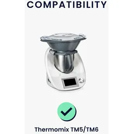 kwmobile Abdeckhaube für Thermomix TM5 TM6 in Weiß Schwarz