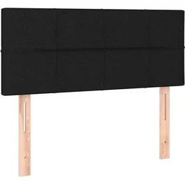 vidaXL Boxspringbett mit Matratze & LED Schwarz 100x200 cm Stoff