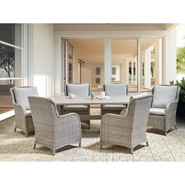 Beliani Gartenset 7-tlg. Beige/Grau