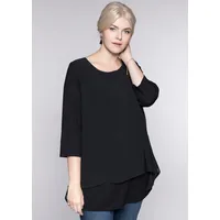 sheego Blusenshirt schwarz 56/58