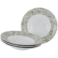CreaTable Pastateller rund 4er Set Beige