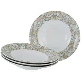 CreaTable Pastateller rund 4er Set Beige
