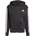 Fleece Reißverschlusspullover Black White M