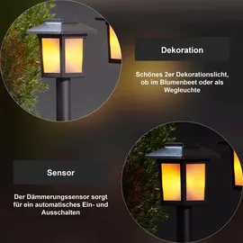 Star Trading Solar-Fackel Flame mini 2er-Set