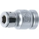 BGS 293 | Bit-Adapter mit Haltekugel Innenvierkant 12,5 mm (1/2") Innensechskant 8 mm (5/16")