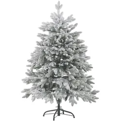 Künstlicher Weihnachtsbaum schneebedeckt 120 cm weiß FORAKER