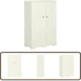 Vidaxl - Kunststoffschrank 79x43x125 cm Holzdesign Vanilleeis - Aufbewahrungsbox - Garderobe - Schuhregal - Wohnzimmermöbel - Schlafzimmermöbel